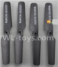 JJRC 04-Main rotor blades(4pcs)-Black for JJRC H12 H2C H12D RC Quadcopter parts,Drone parts